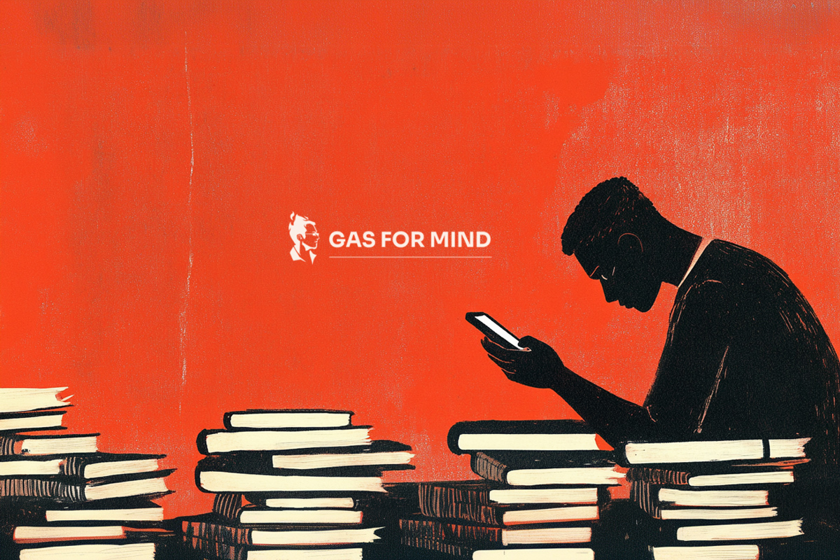 Хлопець прокрастинує з телефоном